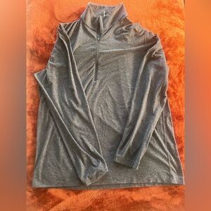 lululemon athletica Heathered Brown Quarter-Zip Jersey Sweatshirt